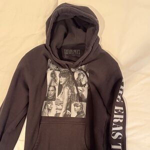 Taylor Swift Eras Tour US Dates Black Graphic Hoodie